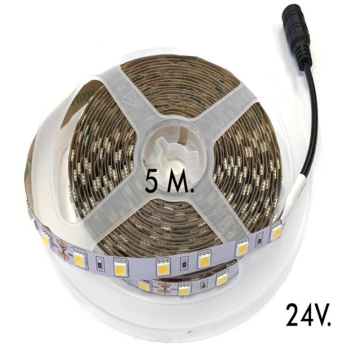 Ruban LED 24V 4.5W/m – 60 LED/m – 5m – Éclairage décoratif et économique