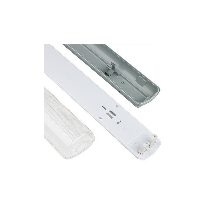 luminaire de 60 cm pour deux tubes LED