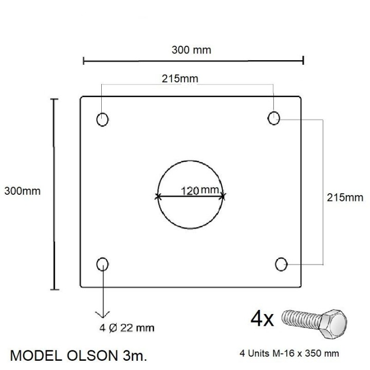 ACHETER Colonne Olson 3 metros