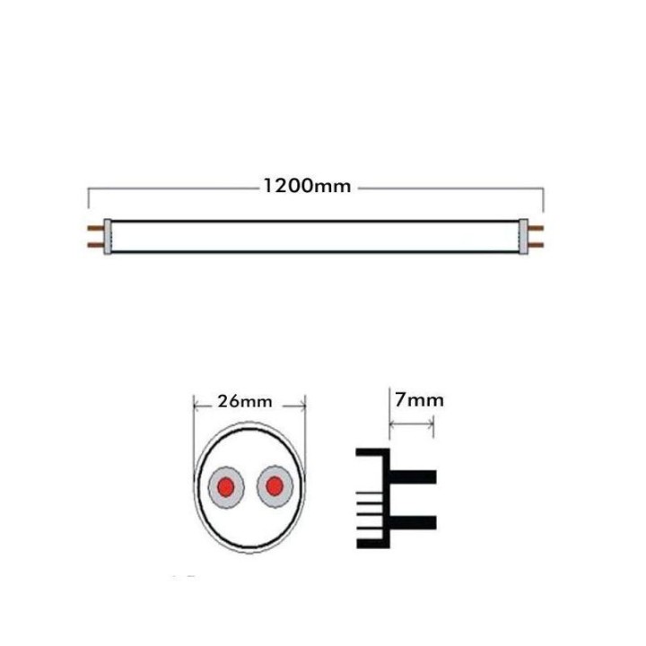 Tube led 18w 1700lm 300º IP20 120cm