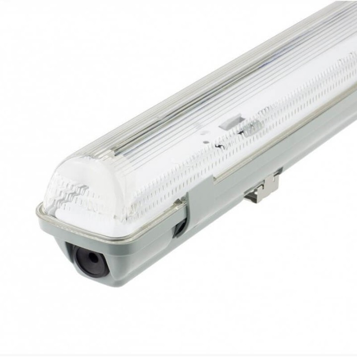 Bloc étanche IP65 pour 1 tube LED 120cm (éclairage parking)