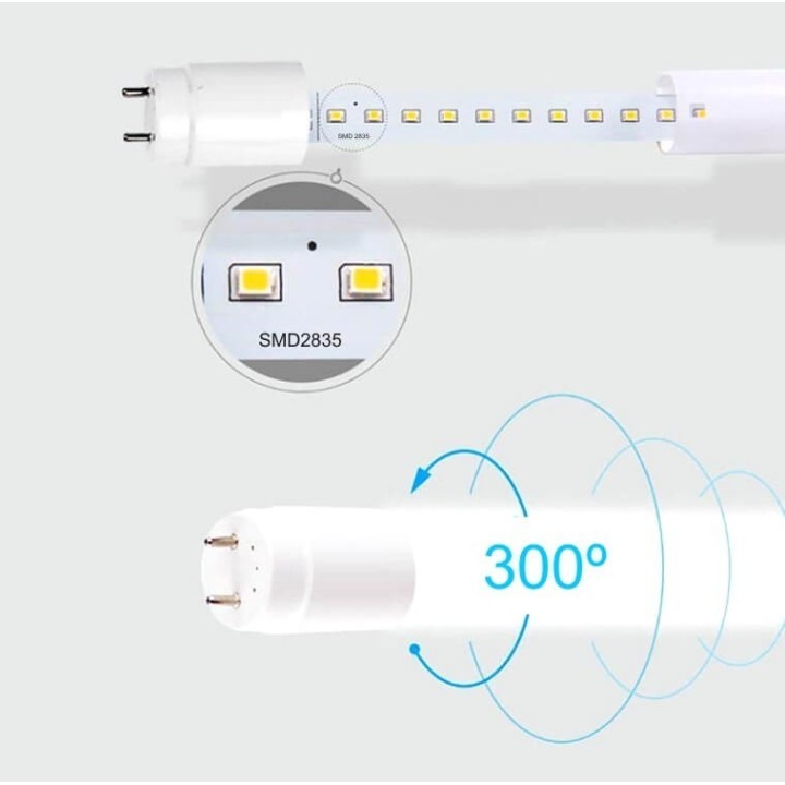ACHETER Tube led 15w 1300lm Cristal 300º IP20 90cm