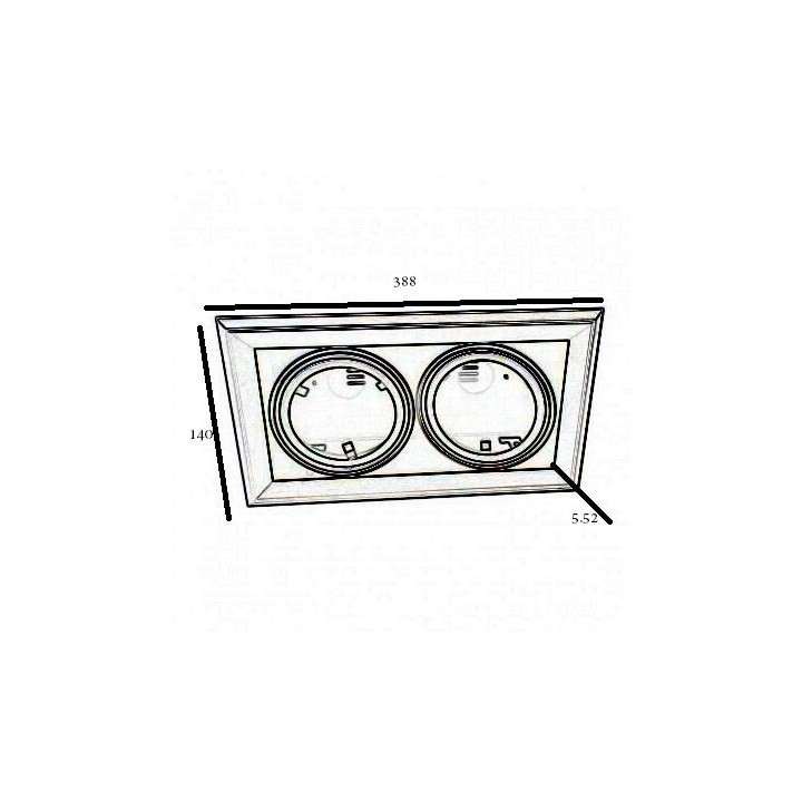 Acheter AR111 Double Cadre NOIR pour AR111