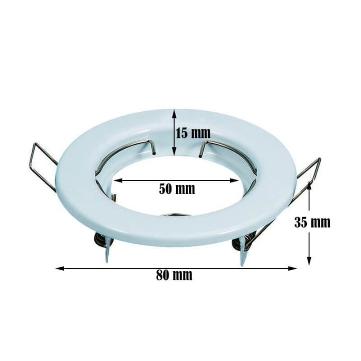 Anneau circulaire blanc pour LED dichroïque GU10 - MR16
