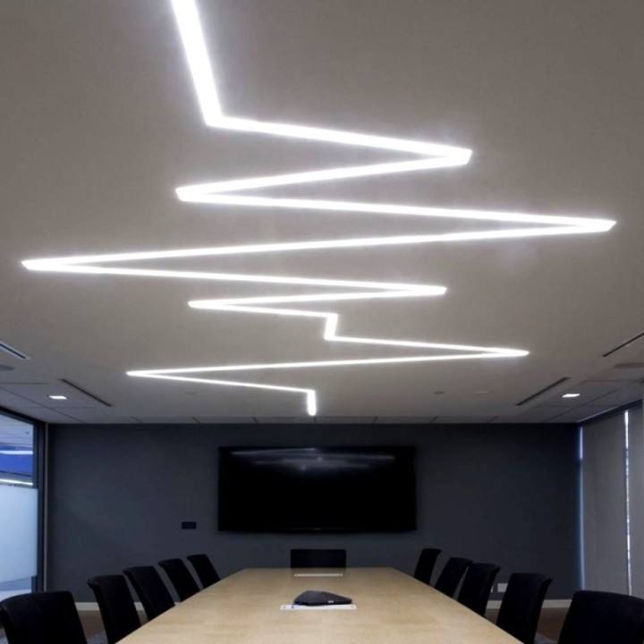 PROFILÉ 2M ALU PLAT ET DIFFUSEUR OPALE