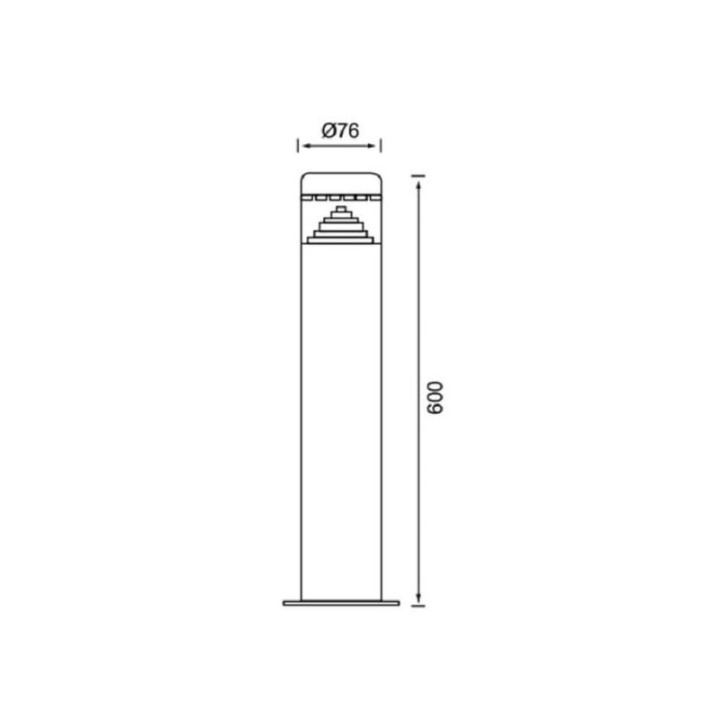 Balise LED 8W circulaire 60cm Extérieur Samsung Chip