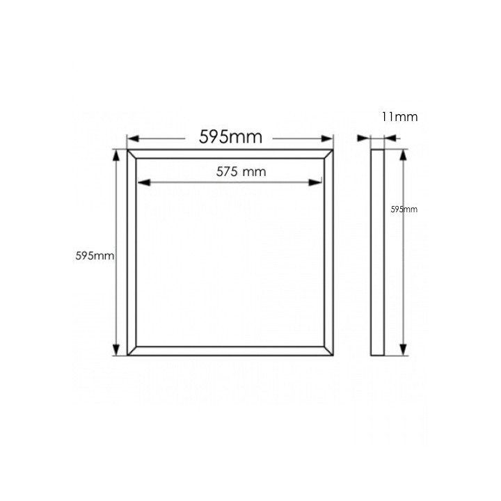 Cadre lumineux LED 60x60cm 40w pour faux plafond - Philips Drivers