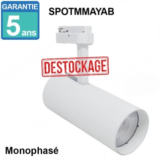 Acheter Spot LED  Maya pour rail Monophasé DOB Driverless- 30W - 24°  Dimmable