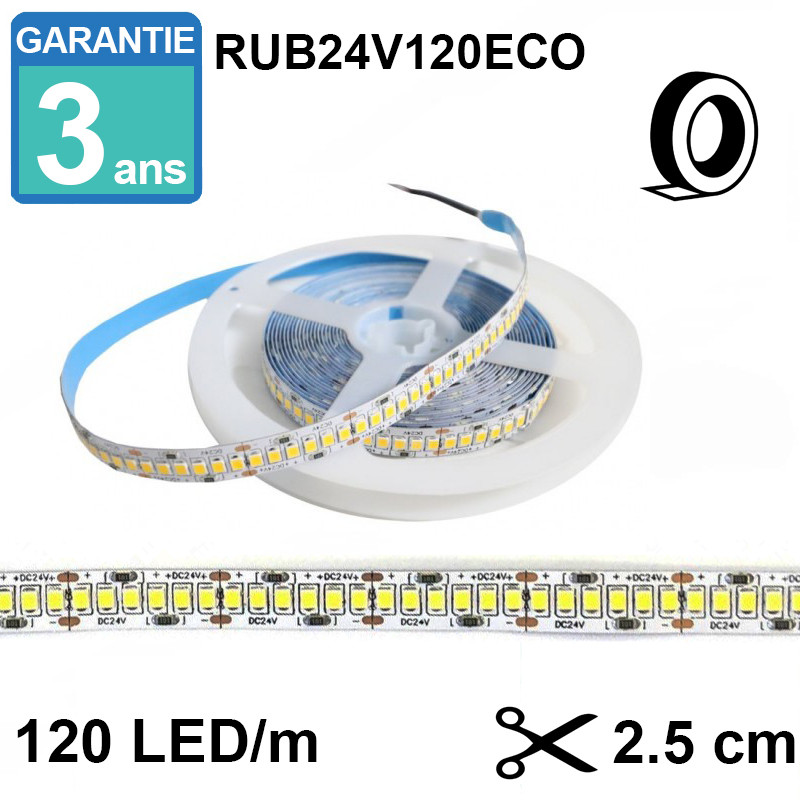 Ruban LED IP68 2835 blanc intérieur / extérieur - 14,4W/m - 180