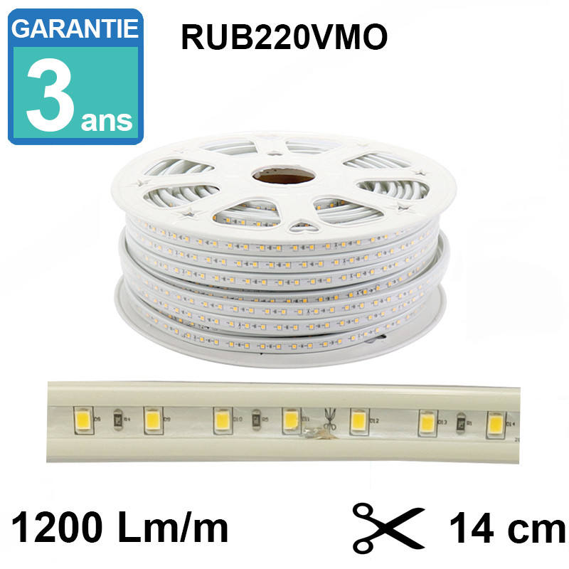 Ruban LED 220V COB 20W/m IP65