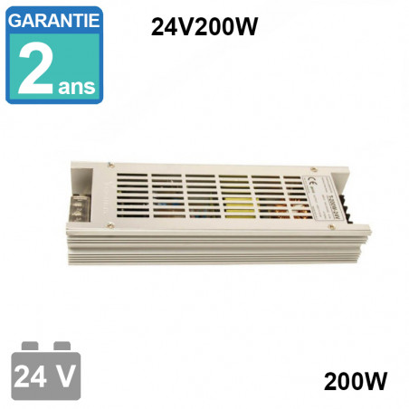 Alimentation 24V 400W 16.6A Aluminium IP20