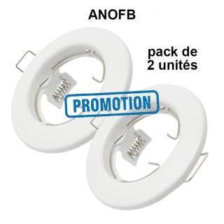 Anneau circulaire blanc pour LED dichroïque GU10 - MR16