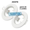 Anneau d'encastrement rond fixe blanc pour LED GU10