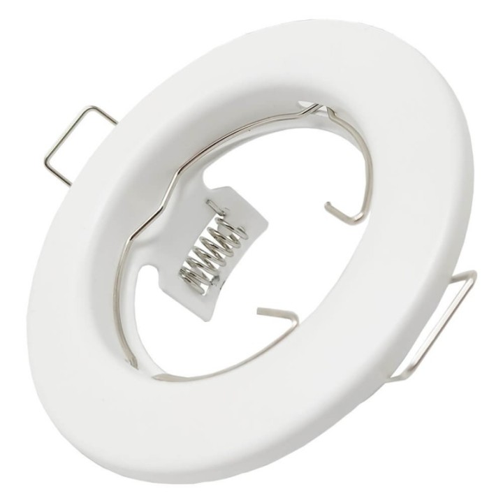 Anneau circulaire blanc pour LED dichroïque GU10 - MR16