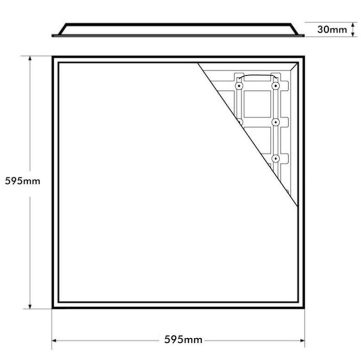 Dalle 60x60 cm UGR19  40W Driver Philips
