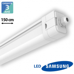 Réglette LED 150 cm SAMSUNG CHIP 55 watts garage parking