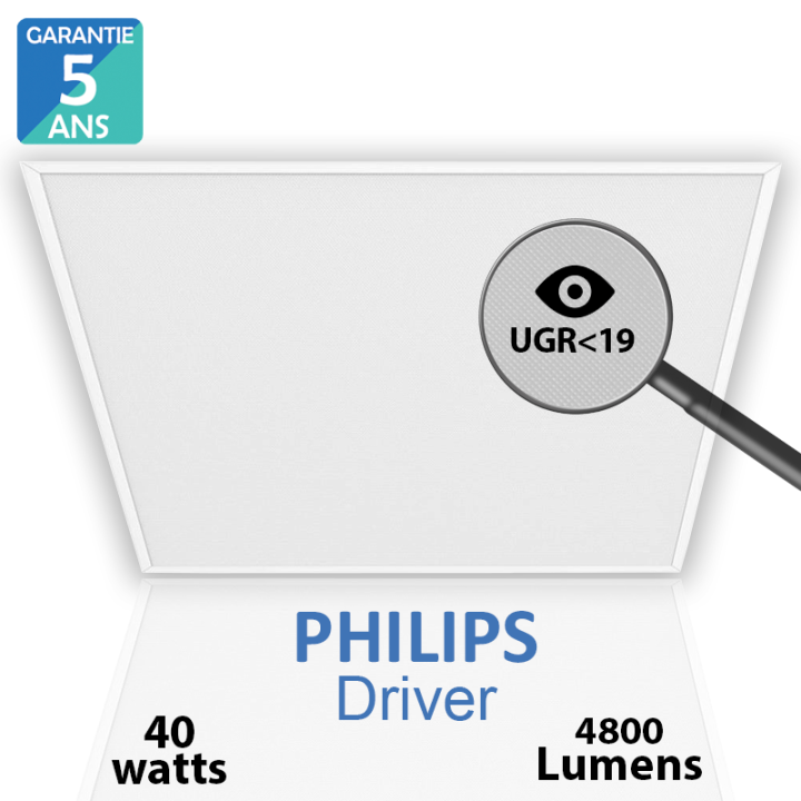 Dalle drivers philips 40 watts UGR19 garantie 5 ans