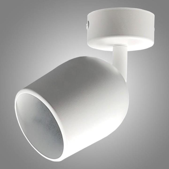 Éclairage orientable pour GU10 moderne et design arrondie blanc