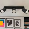 Applique de Plafond Orientable - NOIR - Triple GU10