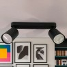 Plafonnier orientable - NOIR - double GU10