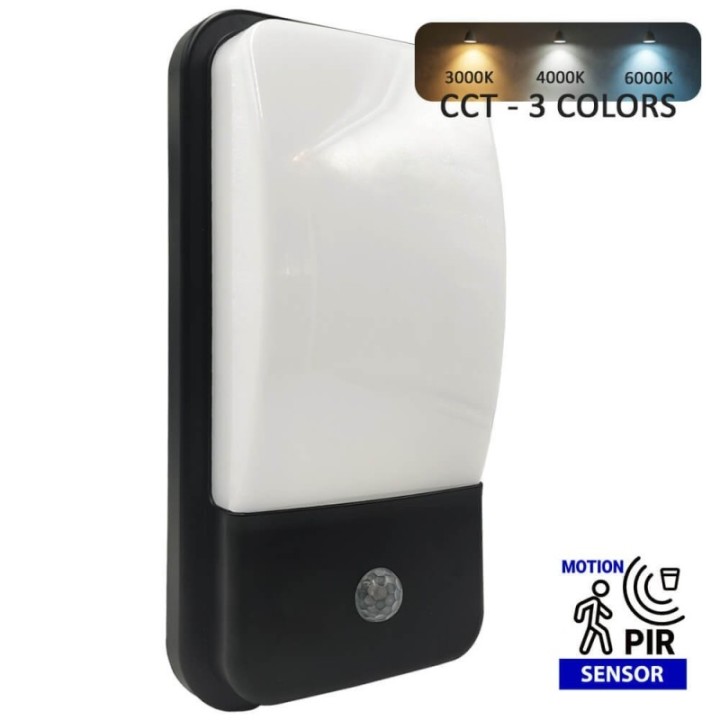Applique LED 20W Extérieur avec Détecteur de présence – IP65 - CCT