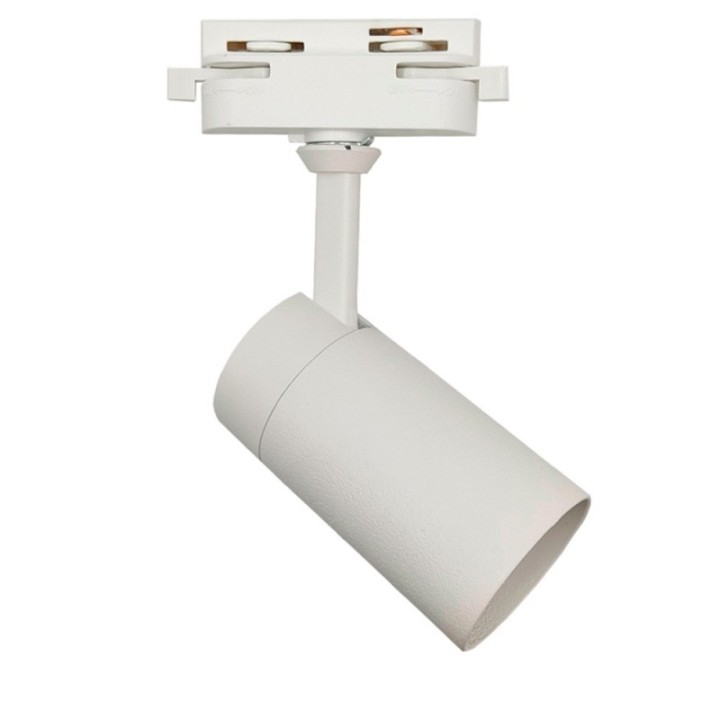 Spot sur Rail Blanc – Monophasé – Orientable GU10 – Aluminium
