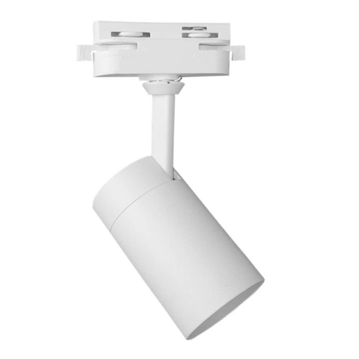 Spot sur Rail Blanc – Monophasé – Orientable GU10 – Aluminium
