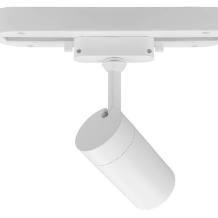 Spot sur Rail Blanc – Monophasé – Orientable GU10 – Aluminium