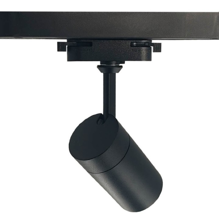 Spot sur Rail Noir – Monophasé – Orientable GU10 – Aluminium
