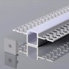 Profil en aluminium encastrable dans le plâtre / placoplâtre - pour bande LED - 2 mètres