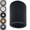 Applique de plafond noir - pour GU10 Collerette personnalisable