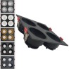 Spot encastrable quadruple - GU10 - noir