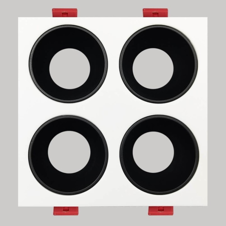 Spot encastrable quadruple GU10 – Blanc – Encastrable Personnalisable