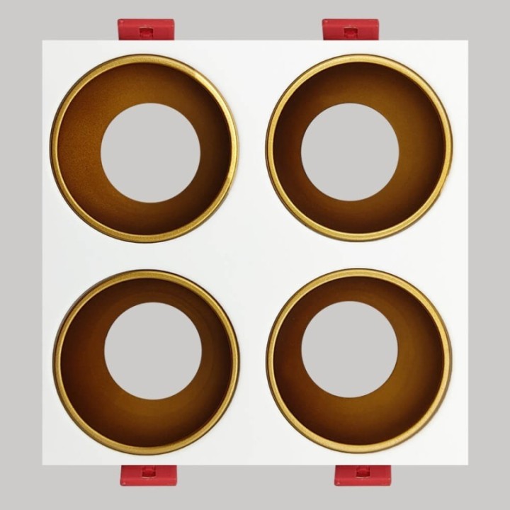 Spot encastrable quadruple GU10 – Blanc – Encastrable Personnalisable