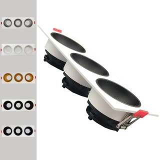 Spot Encastrable Triple GU10 – Blanc – Design Personnalisable