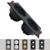 Spot double encastrable noir- GU10 personnalisable
