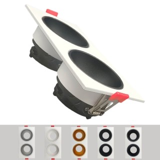 Spot Encastrable Double GU10 – Blanc – Design Personnalisable