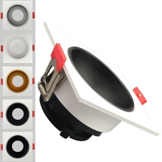 Spot Encastrable Carré GU10 Blanc – Design Personnalisable