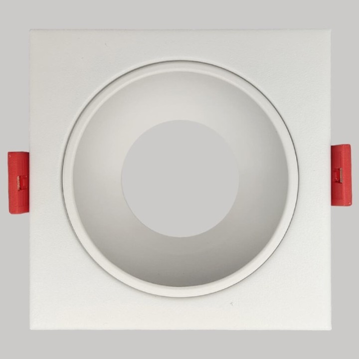 Spot Encastrable Carré GU10 Blanc – Design Personnalisable