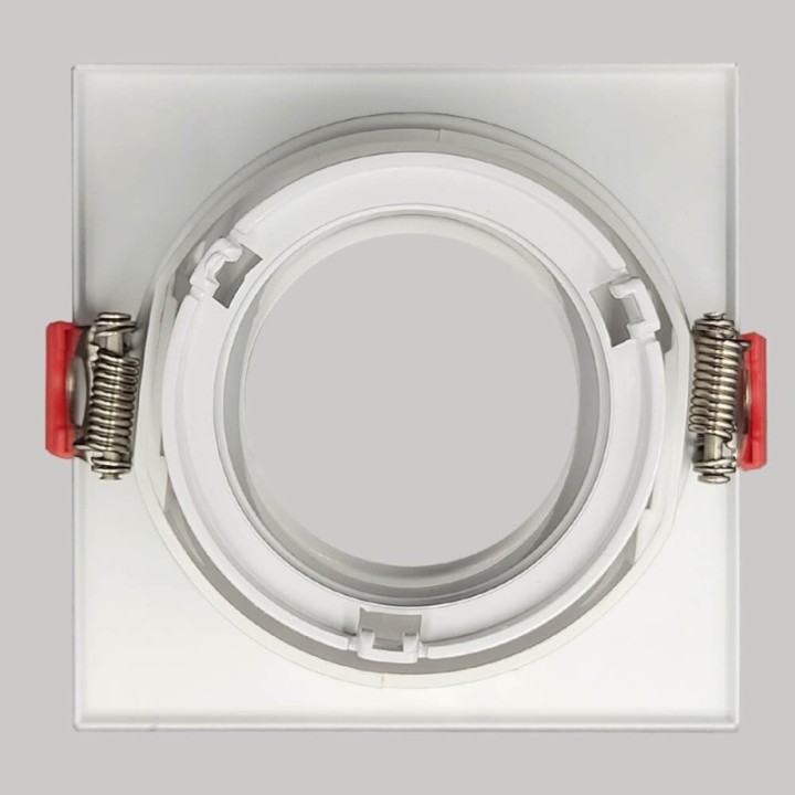 Spot Encastrable Carré GU10 Blanc – Design Personnalisable