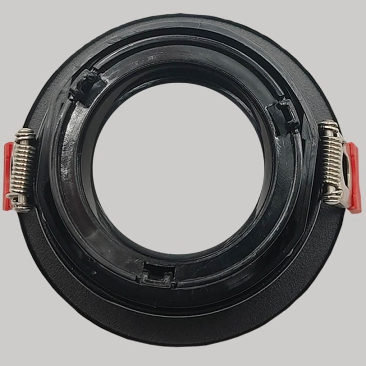 Anneau d’Encastrement Circulaire GU10 Noir – Design Orientable