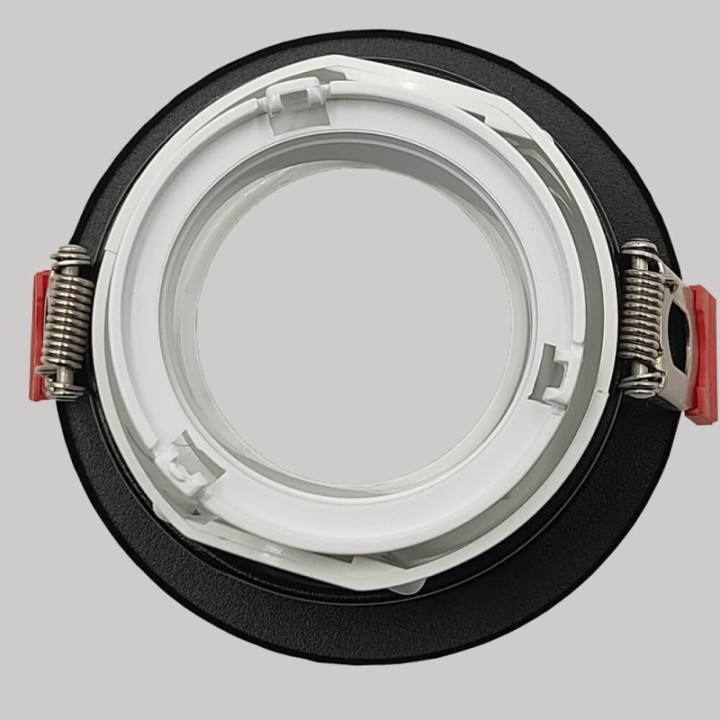 Anneau d’Encastrement Circulaire GU10 Noir – Design Orientable
