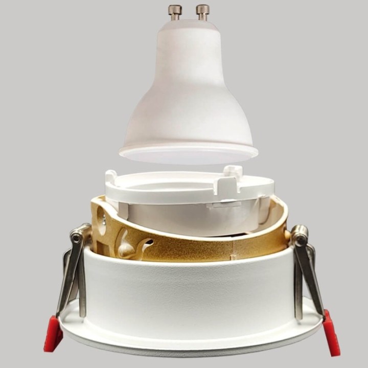 Anneau d’Encastrement Circulaire GU10 Blanc – Design Orientable