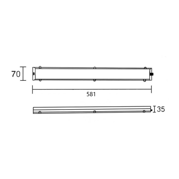 Réglette LED 60 cm Linéaire 12W OSRAM | Éclairage cuisine, atelier...