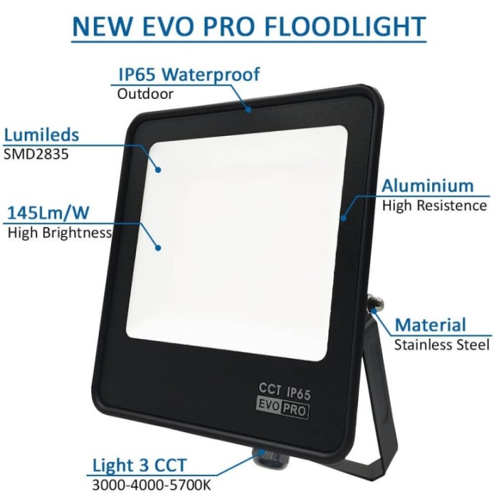 Projecteur LED 50w - CCT - EVO PRO - Lumileds