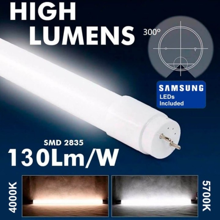 Tube LED 24 watts 150cm - HAUTE LUMINOSITÉ - SAMSUNG CHIP