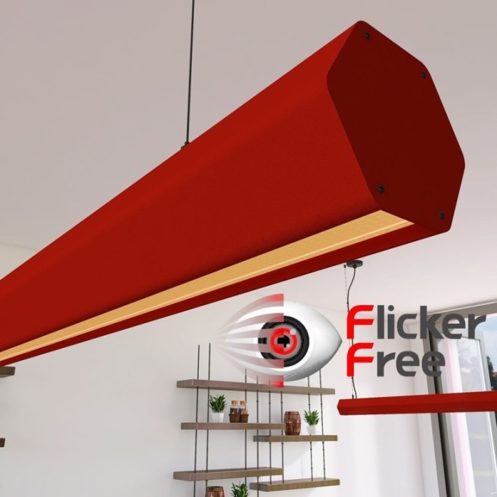 Suspension Linéaire LED Rouge Tomate sur Mesure Personnalisables| 0,5m à 2m