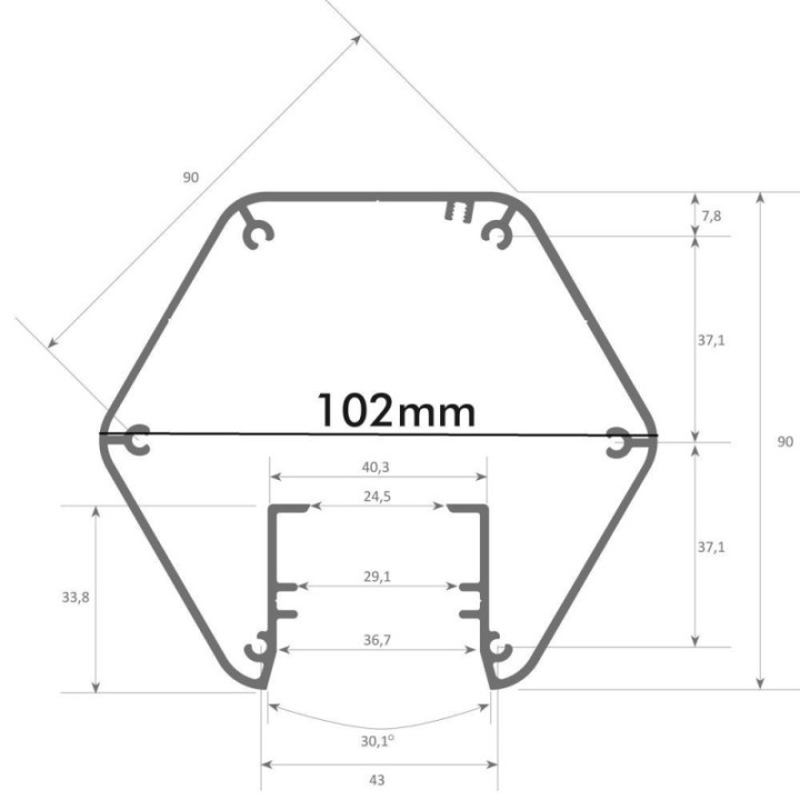 Suspension Linéaire LED Rouge Tomate sur Mesure Personnalisables| 0,5m à 2m