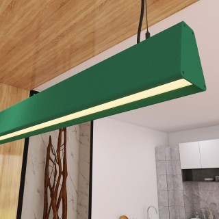 Suspension Linéaire LED Vert Patiné sur Mesure Personnalisables| 0,5m à 2m |