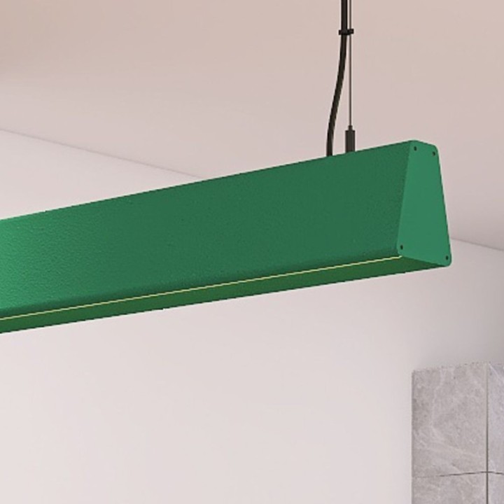 Suspension Linéaire LED Vert Patiné sur Mesure Personnalisables| 0,5m à 2m |